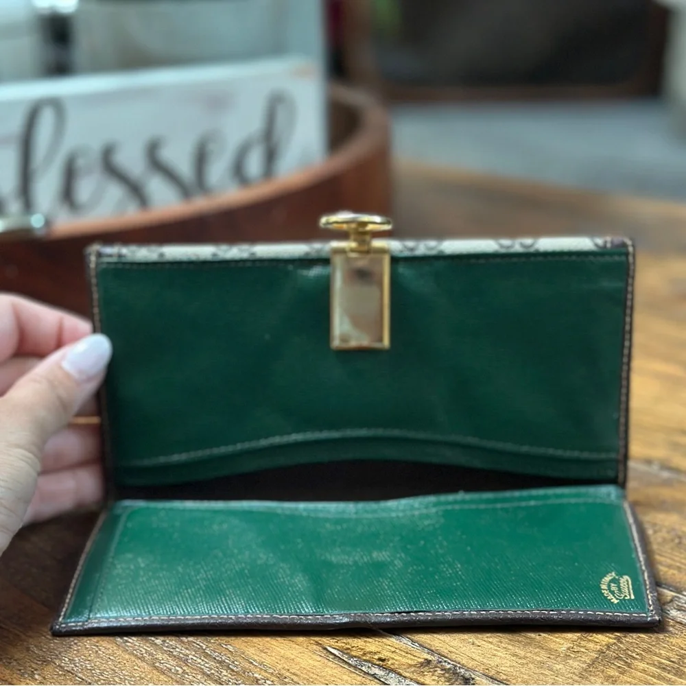 ❌ SOLD ❌ Authentic Vintage Gucci GG Supreme Monogram Long Wallet Clutch Wallet - Picture 7 of 8